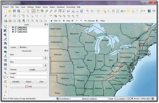 GetMap request map retrieval