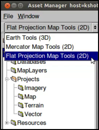 Asset Manager Flat Map Tools selection