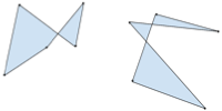Self-intersecting polygons