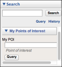 POI Search Tab Display in EC