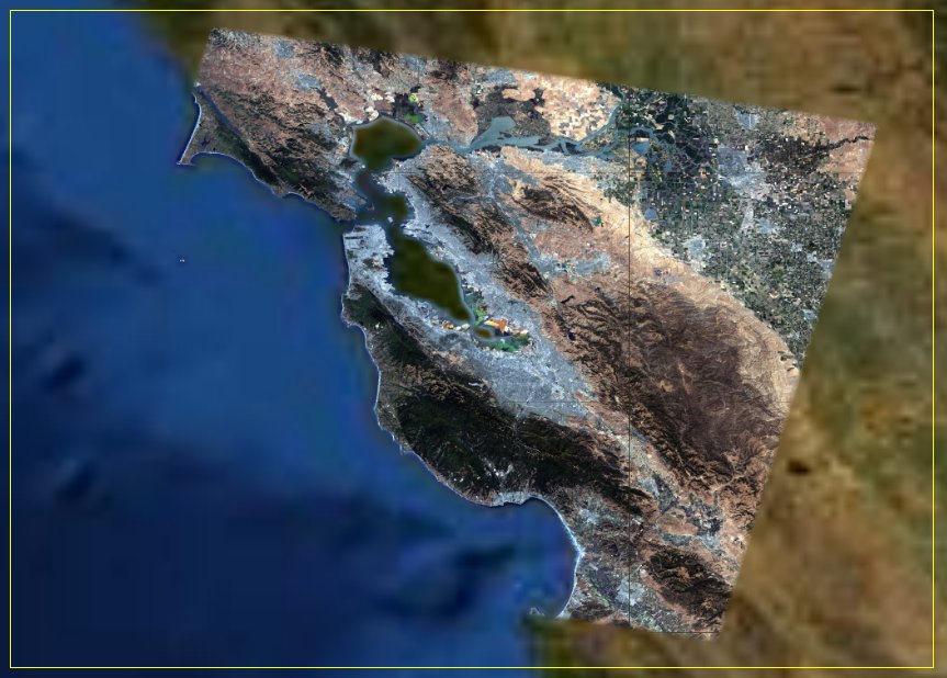 SFBayAreaLanSat image in fusion with custom mask