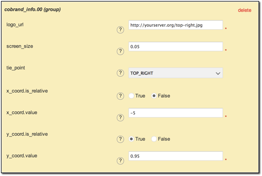 GEE Server cobrand_info snippet example