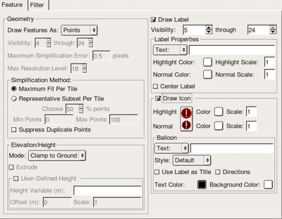 Vector Display Rules window