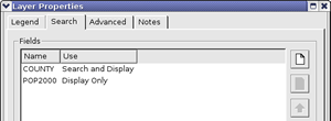 Layer Properties Search Tab Full