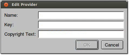 Edit Provider Dialog