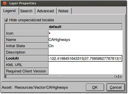 Vector Layer Properties dialog with settings