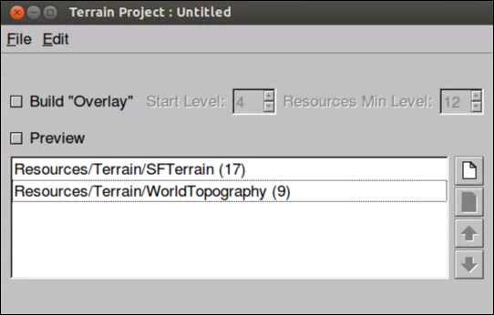 Terrain Project Editor