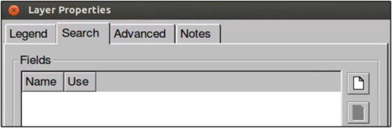 Layer Properties Search Tab